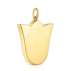 Colgante mediano tulipa con baño de oro 18 kt sobre plata 29 mm Sweet Dolls