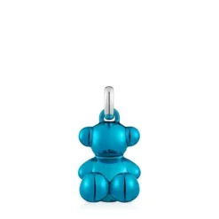 Colgante oso de acero en color azul Bold Bear