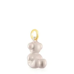 Colgante oso de acero en color blanco Bold Bear