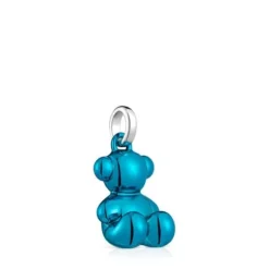 Colgante oso de acero en color azul Bold Bear