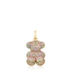 Colgante oso de gemas y oro Bold Bear