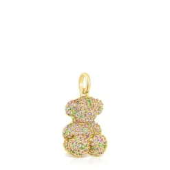 Colgante oso de gemas y oro Bold Bear