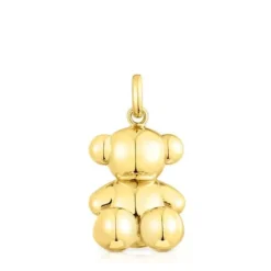 Colgante oso grande con baño de oro 18 kt sobre plata Bold Bear