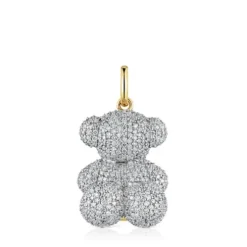 Colgante oso grande de oro y diamantes Bold Bear