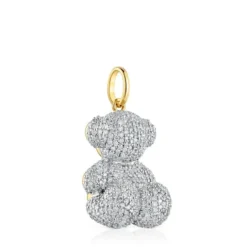 Colgante oso grande de oro y diamantes Bold Bear