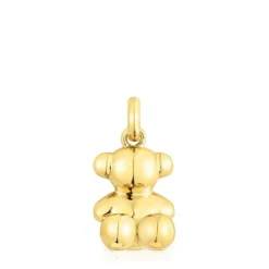 Colgante oso mediano con baño de oro 18 kt sobre plata Bold Bear