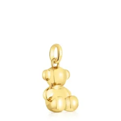 Colgante oso mediano con baño de oro 18 kt sobre plata Bold Bear