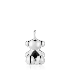 Colgante oso mediano de plata y ónix Bold Bear