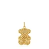 Colgante oso mediano texturizado de oro Bold Bear
