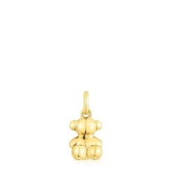 Colgante oso pequeño con baño de oro 18 kt sobre plata Bold Bear