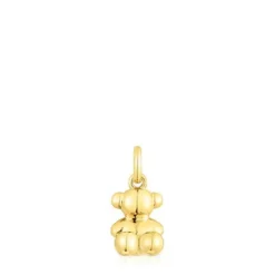 Colgante oso pequeño con baño de oro 18 kt sobre plata Bold Bear