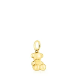 Colgante oso pequeño con baño de oro 18 kt sobre plata Bold Bear