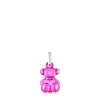 Colgante oso pequeño de acero en color rosa Bold Bear