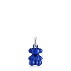 Colgante oso pequeño de acero en color azul marino Bold Bear