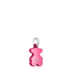 Colgante oso pequeño de acero en color rosa Sweet Dolls