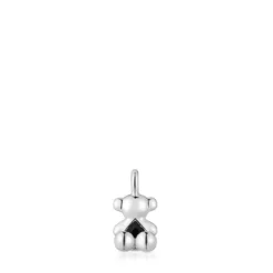 Colgante oso pequeño de plata y ónix Bold Bear