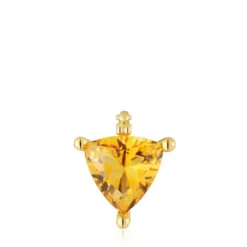 Colgante pequeño con baño de oro 18 kt sobre plata y citrino creado en laboratorio TOUS Color LGG