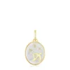 Colgante Sagitario con baño de oro 18 kt sobre plata, nácar y topacios TOUS Horoscope