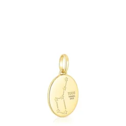 Colgante Sagitario con baño de oro 18 kt sobre plata, nácar y topacios TOUS Horoscope