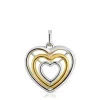Colgante triple corazón bicolor Bickie