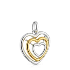 Colgante triple corazón bicolor Bickie
