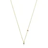 Collar con baño de oro 18 kt sobre plata y oso de cromodiópsidos TOUS New Motif