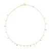 Collar con baño de oro 18 kt sobre plata y gemas Cool Joy