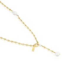 Collar con baño de oro 18 kt sobre plata y perlas cultivadas Tamara Falcó X TOUS