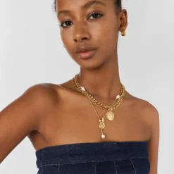 Collar con baño de oro 18 kt sobre plata y perlas cultivadas Tamara Falcó X TOUS
