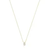 Collar corto de oro y 0,05 ct de diamantes letra B Alphabet