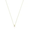 Collar corto de oro y 0,05 ct de diamantes letra R Alphabet
