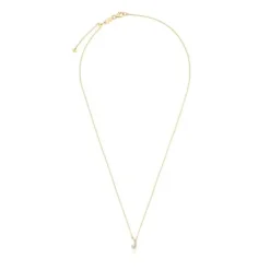 Collar corto de oro y 0,05 ct de diamantes letra J Alphabet