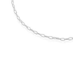 Collar corto de plata Hold Oval