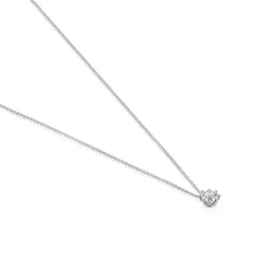 Collar corto rosetón de oro blanco y diamantes 0,15 ct Les Classiques