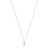 Collar cruz de oro blanco con diamantes Les Classiques