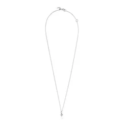 Collar cruz de oro blanco con diamantes Les Classiques