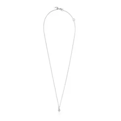 Collar cruz de oro blanco con diamantes Les Classiques