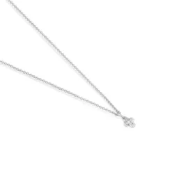 Collar cruz de oro blanco con diamantes Les Classiques