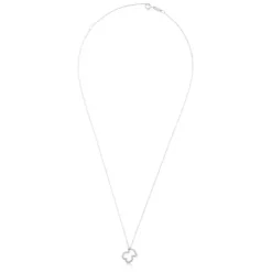Collar de oro blanco con diamantes motivo oso pequeño Icon Gems