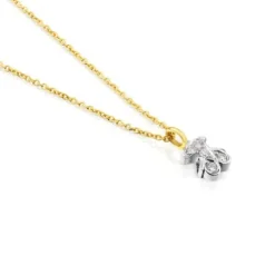 Collar  de oro blanco y diamantes Puppies