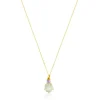 Collar de oro con prasiolita y amatista Ivette