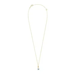 Collar de oro con topacio y perla Mini Ivette