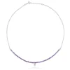 Collar de plata y amatista Bold Bear