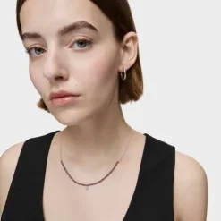 Collar de plata y amatista Bold Bear