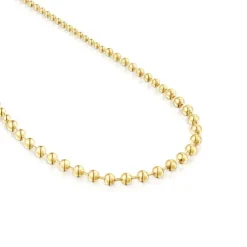 Collar largo con baño de oro 18 kt sobre plata Gloss