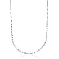 Collar largo de plata Gloss