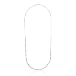 Collar largo de plata Gloss