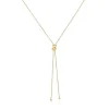 Collar mediano con baño de oro 18 kt sobre plata y motivo oso Bold Bear