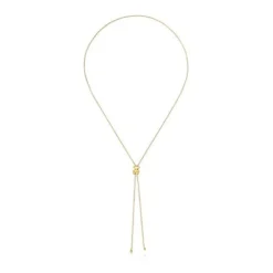 Collar mediano con baño de oro 18 kt sobre plata y motivo oso Bold Bear