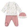 Conjunto de bebé de recién nacido Geome rosa